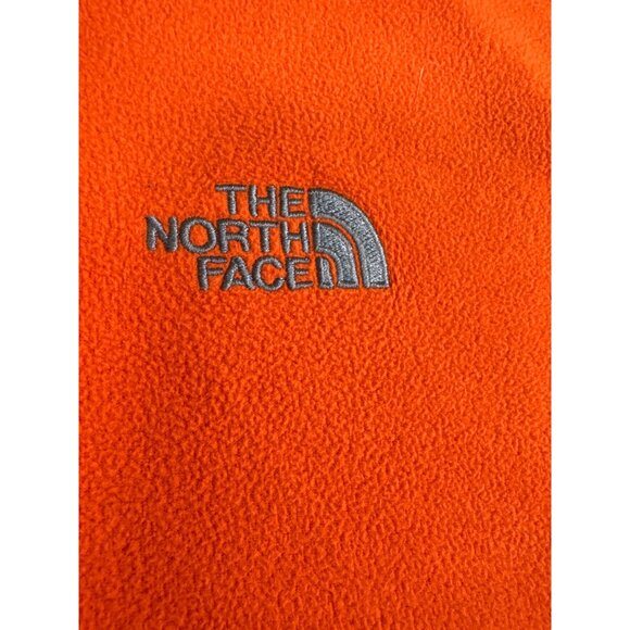 The North Face Half-Zip Fleece Jacket Mens L/G Orange Polyester Light Bright - Picture 3 of 14
